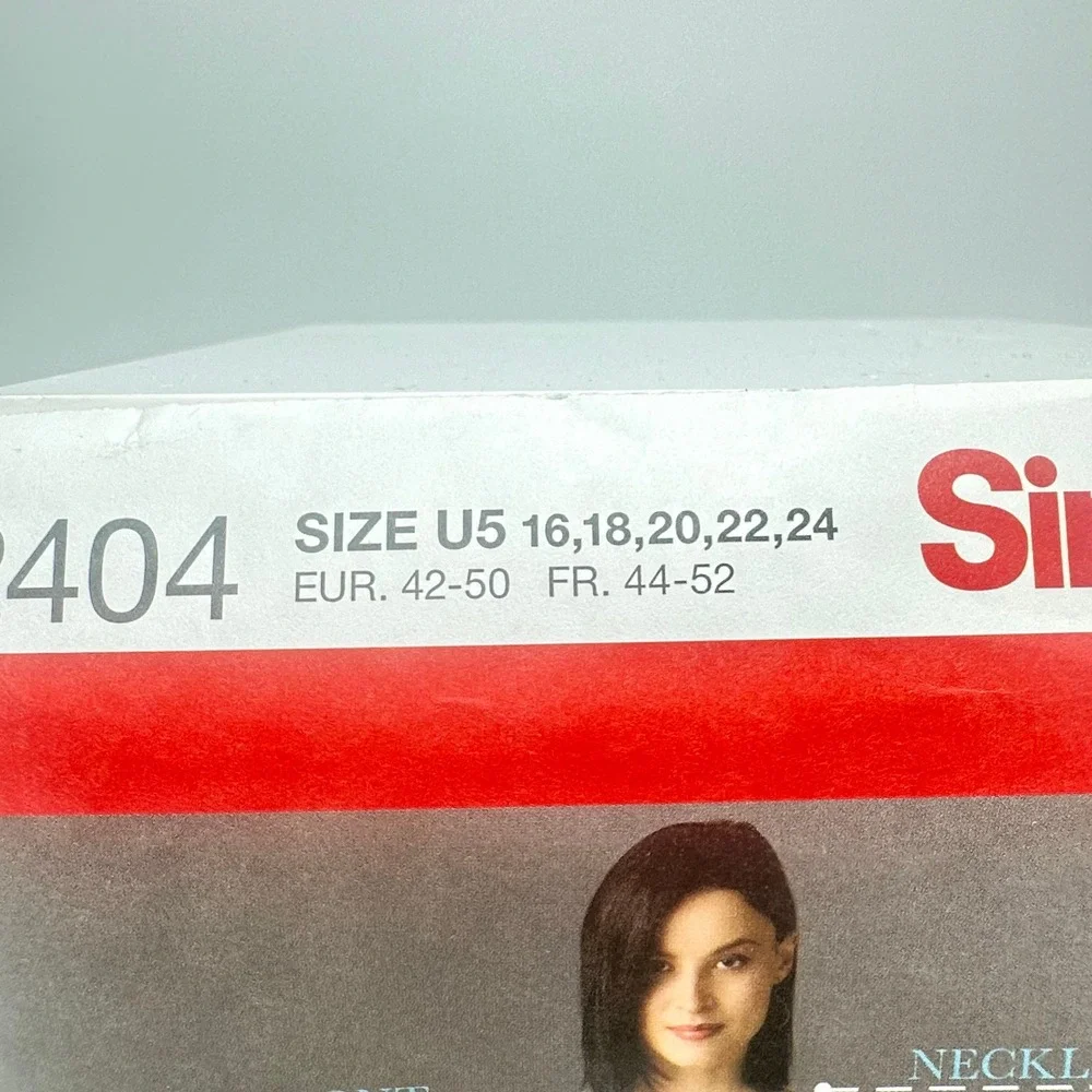 Simplicity 2404 Sewing Pattern Misses Dress Size U5 16-24 Uncut Factory Folded